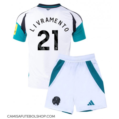 Camisa de time de futebol Newcastle United Tino Livramento #21 Replicas 3º Equipamento Infantil 2024-25 Manga Curta (+ Calças curtas)